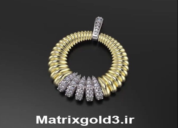 آموزش ماتریکس گلد طراحی آویز فنری طلایی
