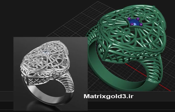 آموزش ماتریکس گلد طراحی انگشتر طرح فیوژن