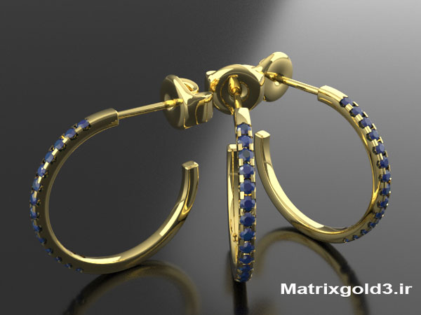 آموزش ماتریکس گلد طراحی گوشواره حلقه ای