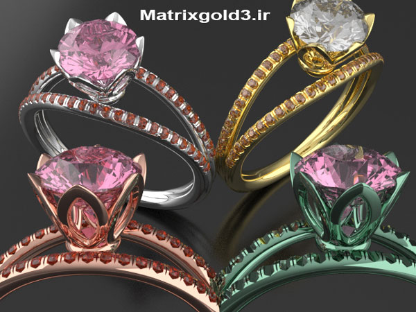 آموزش ماتریکس گلد طراحی انگشتر طرح لب 