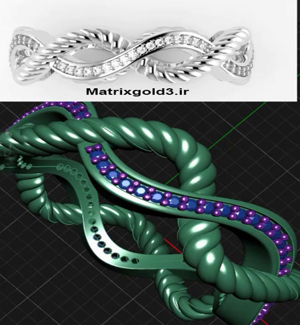 آموزش ماتریکس گلد طراحی دستبند فنری شکل